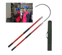 High Voltage Non-Conductive Safety Pole Stick - 3.0m (9.8ft) Emergency Rescue Tool for Electrical Defense & Body Pulling, Ideal for Commercial Use (Red)