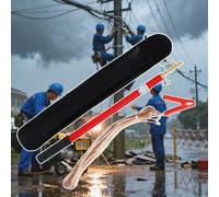High Voltage Overhead Discharge Stick, 1 1.5 2 3 M Length Electrician's Discharge Rod -2/3/4 Sections for Electrical Testing(10kV-1m/39.4"/3.3ft-2 sections)