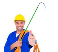 High-Voltage Rescue Life-Saving Pull Rod High Voltage Insulated Rescue Hook, Heavy Duty Emergency Electrocution Lifesaving Hooks 10 35 110kv, 1m 1.5m 2m 3m Long Fiberglass Security Tools Pole, St