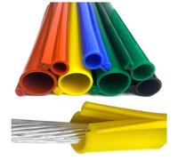 High Voltage Silicone Cover For Electrical Wires Anti-Electric Shock Protective Covers For Overhead Line Bare Cable Wire, Electricity Overhaul(Yellow-25ft/8m,ID 20mm/0.79in)