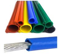 High Voltage Silicone Cover For Electrical Wires Anti-Electric Shock Protective Covers For Overhead Line Bare Cable Wire, Electricity Overhaul(Blue-25ft/8m,ID 24mm/0.9in)