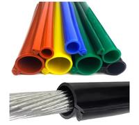 High Voltage Silicone Cover For Electrical Wires Anti-Electric Shock Protective Covers For Overhead Line Bare Cable Wire, Electricity Overhaul(Black-10ft/3m,ID 45mm/1.77in)