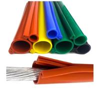 High Voltage Silicone Cover For Electrical Wires Anti-Electric Shock Protective Covers For Overhead Line Bare Cable Wire, Electricity Overhaul(Red-10ft/3m,ID 45mm/1.77in)