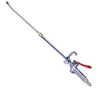 High Volume Powerful Industrial Air Blow Gun with 14-21 inch Extensible Stainless Steel Air Flow Nozzle,Pneumatic Air Compressor Accessories Tool Dust Air Blower Gun-Extended to 26 inch Total Size