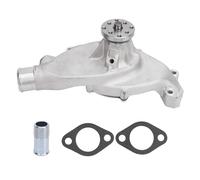 High Volume Short Water Pump PCE195.1010.01, High Flow Short Water Pump Replacement for 454 Engine, Straight Impeller Water Pump with Adapter Tube and Seal Gaskets, Large Capac