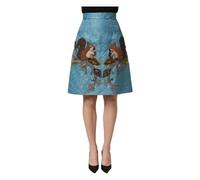 High Waist A-line Skirt - female - Dolce & Gabbana - Short Skirts - Blue - XS - Skirts XS