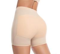 High Waist Body Shaper Pants for Women, Butt Lifter and Hip Enhancer with Padded Design (L Beige)