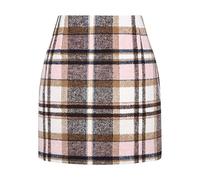 High Waist Checked Skirt for Women, Bodycon Pencil Skirt Made of Wool Women's Black A Line Women's Bodycon Skirt Elastic Waist Mini Skirt Bodycon Summer Skirt High Waist Skirts Tight Skirt, RD2, XXL