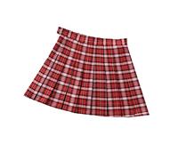 High Waist Female Mini Skirt, Summer Women Pleated Skirts Harajuku Preppy Style Ladies Plaid Skirts Sweet Dance Mini Skirt (Color : C1, Size : XXL)