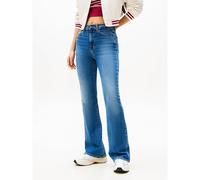 High Waist Flared Jeans Blue Denim