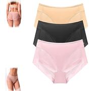 High Waist Ice Silk Seamless Shaping Briefs for Women,Plus Size Breathable Sheer Mesh Butt Lifting Panties (1,L)