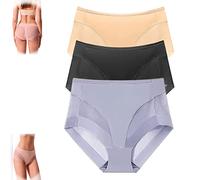 High Waist Ice Silk Seamless Shaping Briefs for Women,Plus Size Breathable Sheer Mesh Butt Lifting Panties (2,L)