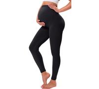 High Waist Maternity Gym Leggings Over The Belly Seamless Pregnancy Leggings for Women Buttery Soft Maternity Clothing for Workout,Yoga (UK, Alpha, S, Regular, Regular, Standard, Black)