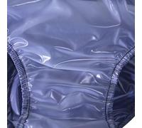 High-Waist Plastic Pants for Adults with Incontinence Noiseless Waterproof Pull-On Unisex Incontinence Cover Pant Transparent PVC Briefs Reusable Soft Elderly Diapers,4XL,Women B