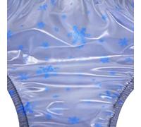 High-Waist Plastic Pants for Adults with Incontinence Noiseless Waterproof Pull-On Unisex Incontinence Cover Pant Transparent PVC Briefs Reusable Soft Elderly Diapers,2XL,Men A