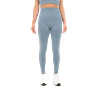 High Waist Solid Marl Leggings with Bum Lift - Flexible Activewear Smart Living Blue L
