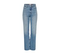 High Waist Straight Leg Jeans - female - ONLY - Straight Fit Jeans - Blue - W26 L32 - Jeans W26 L32