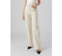 Vero Moda Tessa Wide Fit High Waist Jeans Beige 27 / 30 Woman