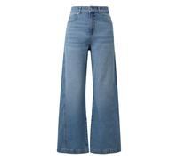High Waist Wide Leg Jeans with Raw Hem for Women COMMA Bleu 36