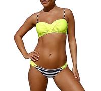 High Waisted Bikini Set Brazilian, Plus Size Bikini Top with Bottoms, Vintage Print Women Bikini Set Swimwear High Waist Halter Neck Removable Soft Cups St Patrick Day Gifts Sports