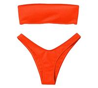 High Waisted Bikini Set Underwired, 2 Piece Ladies Swimming Costumes, Breathable Hight Cut Women Sexy 2PCS Bikini Set Halter U-Clip Underwire Swimsuit Warehouse Clearance Spring