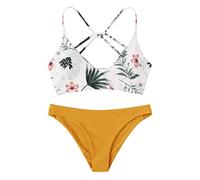 High Waisted Bikini Sets for Women UK My Orders, Two Pieces Bikini Sets Racer Back Low Waist Mastectomy Swimwear Ruffle Edge Sexy Swimsuit Nanny Sales