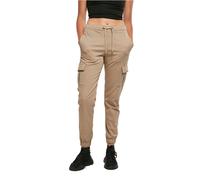 High-waisted comfortable cargo joggers for women Urban Classics Beige L