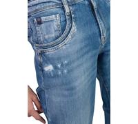 High-waisted destroyed jeans 400/28 for women Le Temps des cerises Revers N°3 Bleu 26