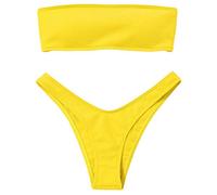 High Waisted Halter Neck Bikini Set, 2 Piece Beach Wear, Spaghetti Strap Halterneck Women Swimsuits Criss Cross Drawstring Side Bikini Sets January Sales UK Wedding
