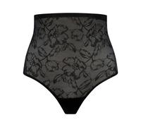 High-waisted lace shaping bodysuit for women Bye Bra Noir XL