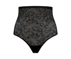 High-waisted lace shaping bodysuit for women Bye Bra Noir XL