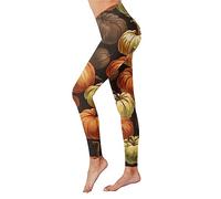 High Waisted Leggings for Women, Soft Elastic Opaque Halloween Bat Print Tummy Control Yoga Pants Leggings,Plus Size Workout Gym Yoga Stretchy Pants Festival Essentials Running Gym (A1-Yellow, XXL)