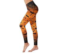High Waisted Leggings for Women, Soft Elastic Opaque Halloween Bat Print Tummy Control Yoga Pants Leggings,Plus Size Workout Gym Yoga Stretchy Pants Festival Essentials Running Gym Tights Shapewear