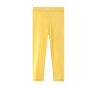 High Waisted Leggings Kids Girls Age 1-7 Years Summer Fall Comfy Stretchy Elegant Skinny Stretch Trousers Girls Casual School Workout Sports Jogging Running Pants (Yellow, 5-6 Years)