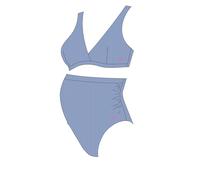 High-Waisted Maternity Swimsuit Women Speedo Bleu XL