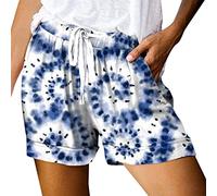 High Waisted Pleated Tennis Skirt with Pockets Athletic Golf Skorts for Women Casual Workout Built-in Shorts Capri Pants for Women UK Ruffle Shorts Girls' Trousers (Navy, L)