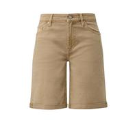 High-Waisted Straight Leg Denim Bermuda Trousers with Ties for Women s.Oliver Karolin Marron 36
