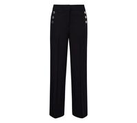 High-Waisted Trouser with Shaped Belt and Decorative Buttons Women COMMA Marlene Bleu 44