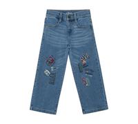 High-Waisted Wide-Leg Baggy Relaxed Fit Jeans Adjustable Width Inside Child s.Oliver Bleu 5 years Slim