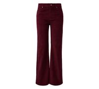 High-Waisted Wide-Leg Corduroy Trousers Ladies QS Rouge 42