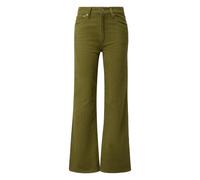 High-Waisted Wide-Leg Corduroy Trousers Ladies QS Vert 44