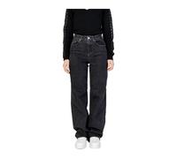 High Waisted Wide Leg Jeans - female - ONLY - Straight Fit Jeans - Black - W27 L30 - Jeans W27 L30