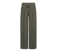High-Waisted Wide-Leg Trousers with Drawstring for Women COMMA Vert 40 Long