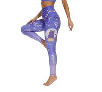 High Waisted Women Yoga Pants 4 Way Strecthy Halloween Cat Costumes Pattern Barefoot Length Tummy Control Super Soft Workout Athletic Sports Leggings
