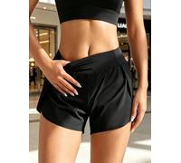 High Waisted Workout Shorts for Women, 2 in 1 Running Shorts Anti-Chafing, Gym Athletic Shorts with Inner Pockets