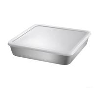 High-Walled Frying Pan Stainless Steel Anti-Drip Design (F) | Includes solid grate, stable for handles, easy to use, ideal for poultry, meat