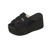 High Wedge Heel Sandals for Women UK Sale Clearance, Ladies Orthopedic Sandal Open Toe Sliders Hollow out Slippers with Arch Support, Summer Casual Orthotic Slides Beach Flip Flops Gift for Her