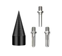 High Wood Splitter Drill Bits Set Includes 3 Adaptable Shafts Firewood Bit for Different Power Tool High Efficiency Wood