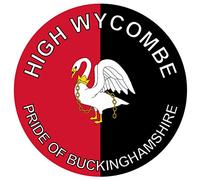 High Wycombe - Pride of Buckinghamshire - (Two Pack) 80mm Diameter Car Bumper Window Decal Sticker