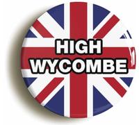 High Wycombe Union Jack Fridge Magnet (Circular 2inch / 50mm Diameter)